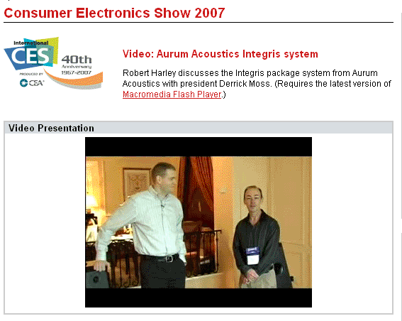 Absolute Sound CES 2007 show report